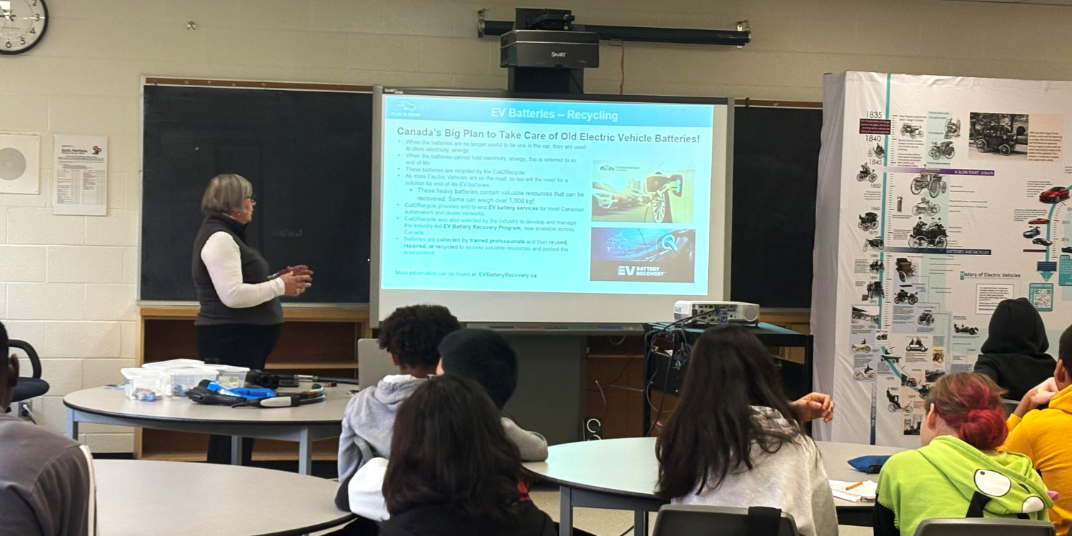 Classroom lesson on EV battery recycling